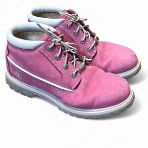 Timberland Nellie Waterproof Chukka Boots Pink Nubuck Womens 8.5 Outdoor Work
